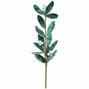 House of Seasons Frosted Velvet Leaf Branch – 60 cm