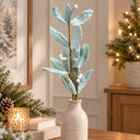 House of Seasons Frosted Velvet Leaf Branch – 60 cm