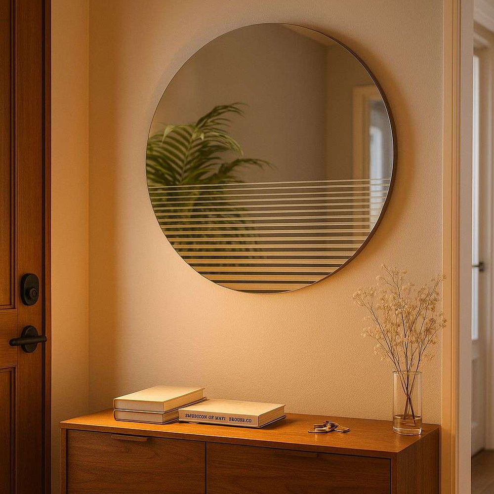 Umbra Ridge Wall Mirror 24" Clear – Round Decorative Mirror