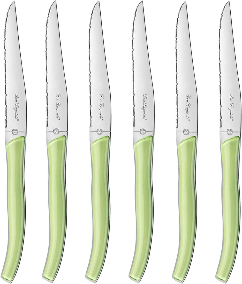 Lou Laguiole Set of 6 Double Serrated Steak Knives