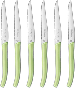 Lou Laguiole Set of 6 Double Serrated Steak Knives