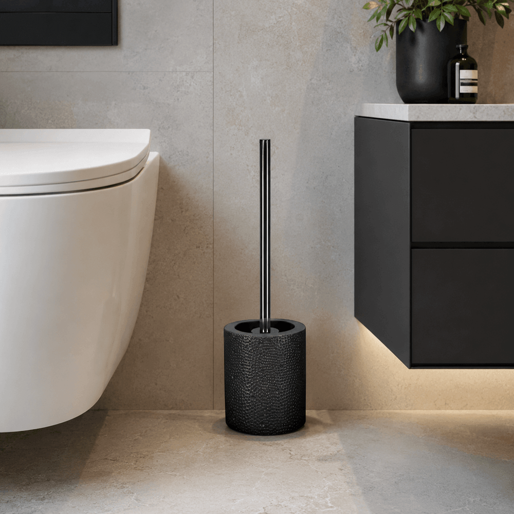 Kleine Wolke Porcelain Toilet Brush Holder – Black
