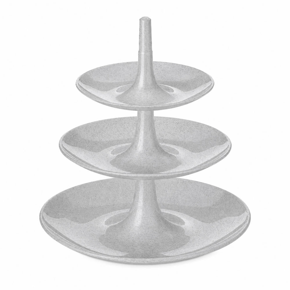Koziol L 3-Tier Babell Cake Stand – Versatile Serving Platter in Taupe