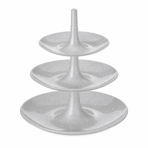 Koziol L 3-Tier Babell Cake Stand – Versatile Serving Platter in Taupe