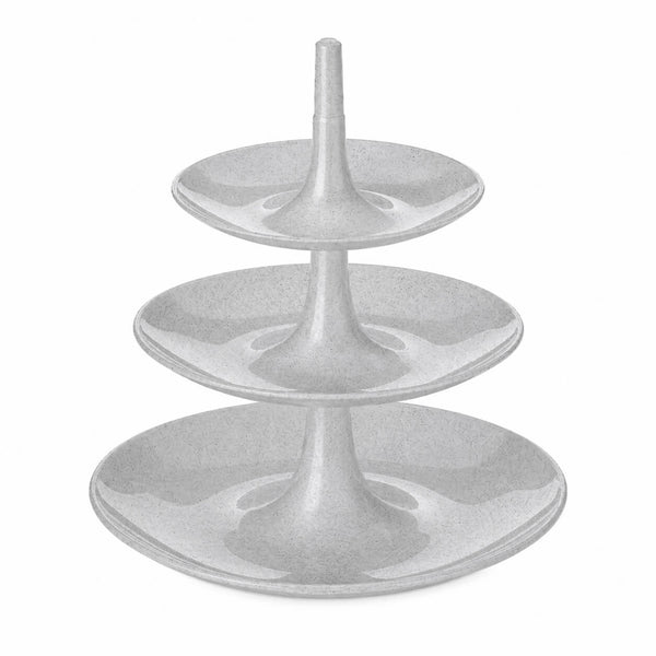 Koziol L 3-Tier Babell Cake Stand – Versatile Serving Platter in Taupe