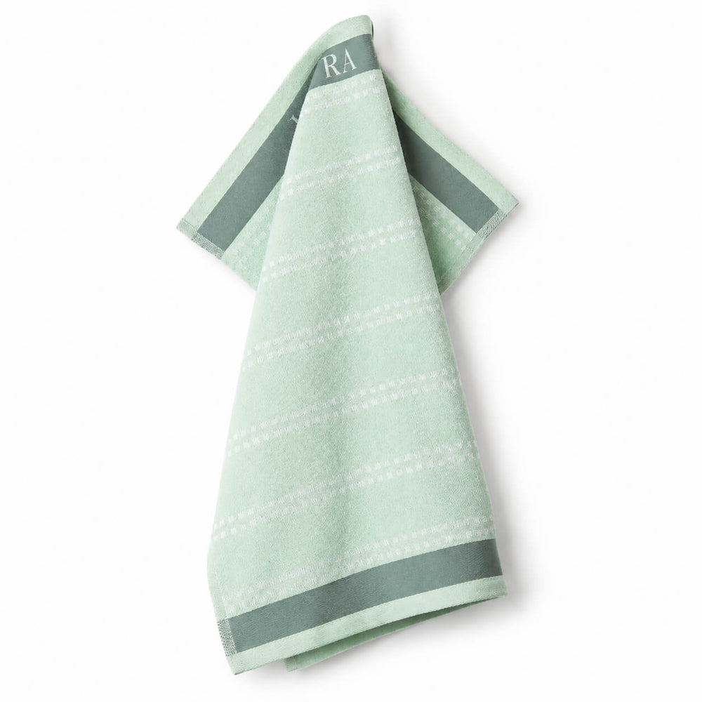 Laura Ashley Kitchen Towel - Terry Mint Horizontal Dotted Stripes