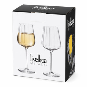 Livellara Milano - Set of 2 Crystal White Wine Glasses 310ml