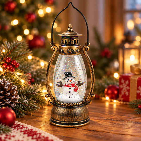 Luca Lighting LED Christmas Lantern Snow Globe