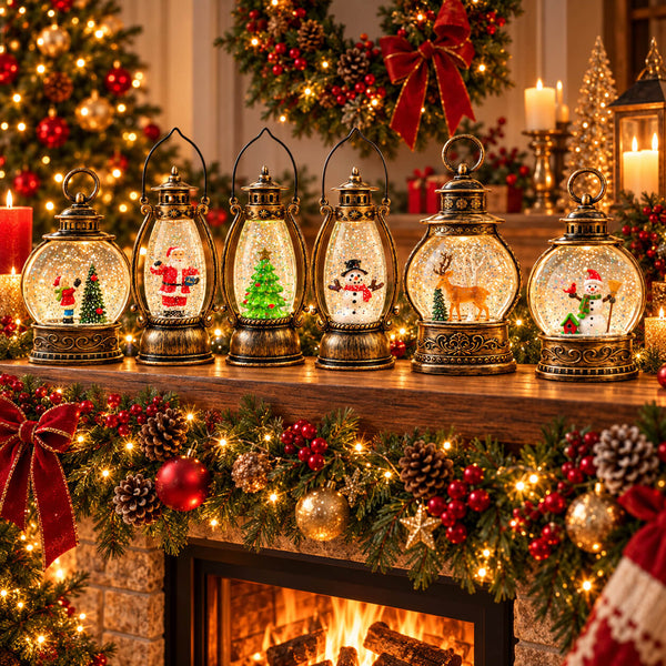 Luca Lighting LED Christmas Lantern Snow Globe