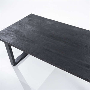 By-Boo Eleonora Mango Massive Old Wood Black Dining Table