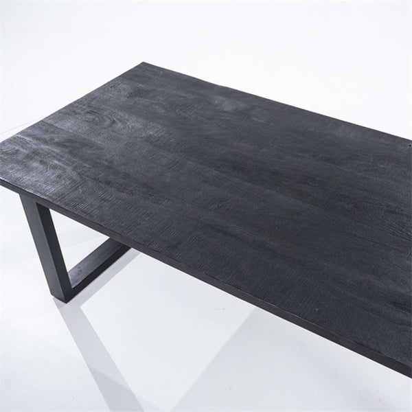 By-Boo Eleonora Mango Massive Old Wood Black Dining Table