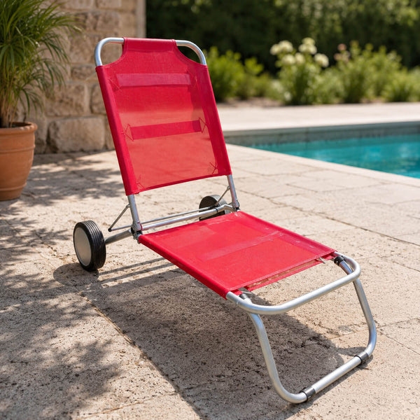 Micasa Portable Folding Outdoor Chair with Wheels