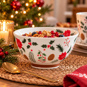 Migros Alpine Lodge Christmas Ceramic Bowls – Set of 2