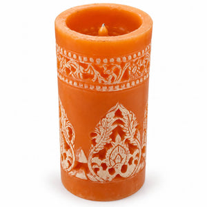 Migros Charme Carved Orange LED Candle