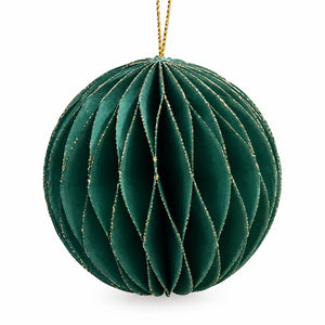 Migros Glitter Honeycomb Christmas Baubles – Set of 4