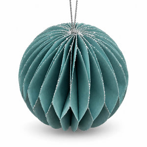 Migros Glitter Honeycomb Christmas Baubles – Set of 4