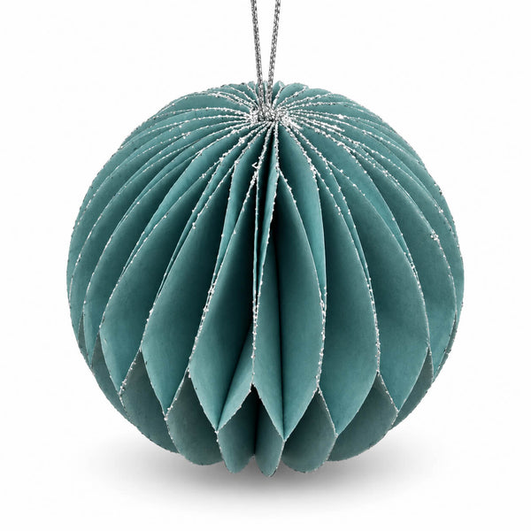 Migros Glitter Honeycomb Christmas Baubles – Set of 4