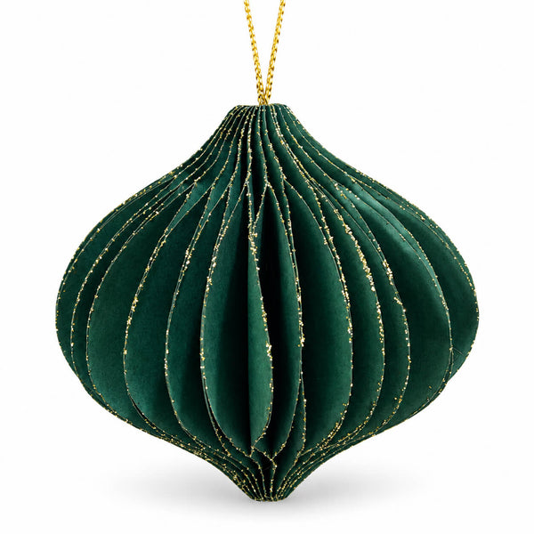 Glitter Honeycomb Christmas Ornaments – Set of 4