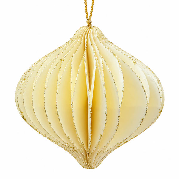Glitter Honeycomb Christmas Ornaments – Set of 4