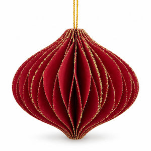 Glitter Honeycomb Christmas Ornaments – Set of 4