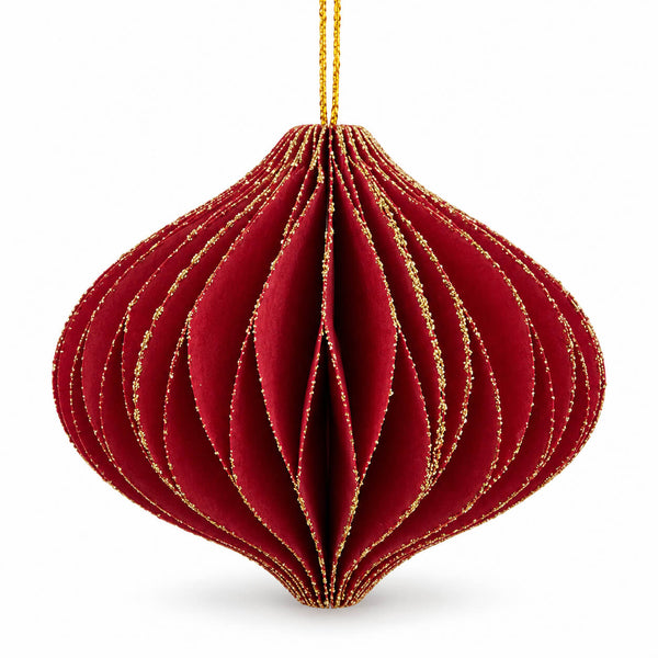 Glitter Honeycomb Christmas Ornaments – Set of 4
