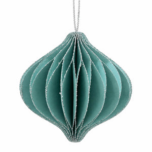Glitter Honeycomb Christmas Ornaments – Set of 4