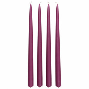 Christmas Castle Plum Taper Candles – Set of 4 – 40 cm