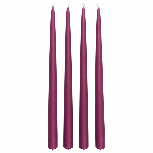 Christmas Castle Plum Taper Candles – Set of 4 – 40 cm