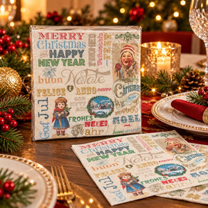 Migros Cucina & Tavola vintage Christmas paper napkins 20 pack 33 x 33 cm