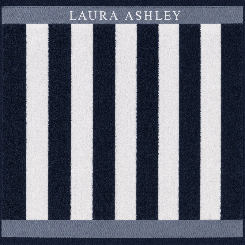 Laura Ashley Kitchen Towel - Midnight Vertical Stripes
