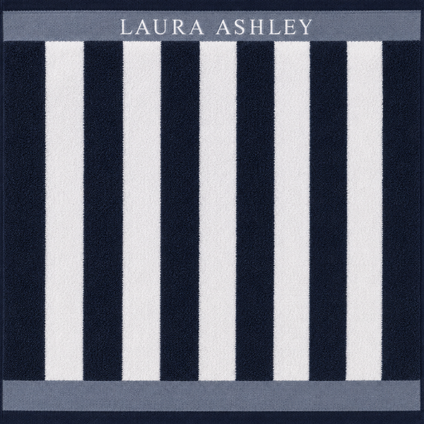 Laura Ashley Kitchen Towel - Midnight Vertical Stripes