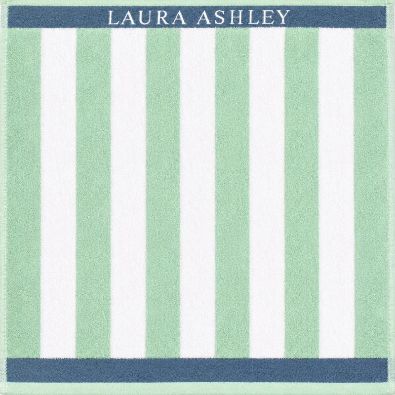 Laura Ashley Kitchen Towel - Terry Mint Vertical Stripes