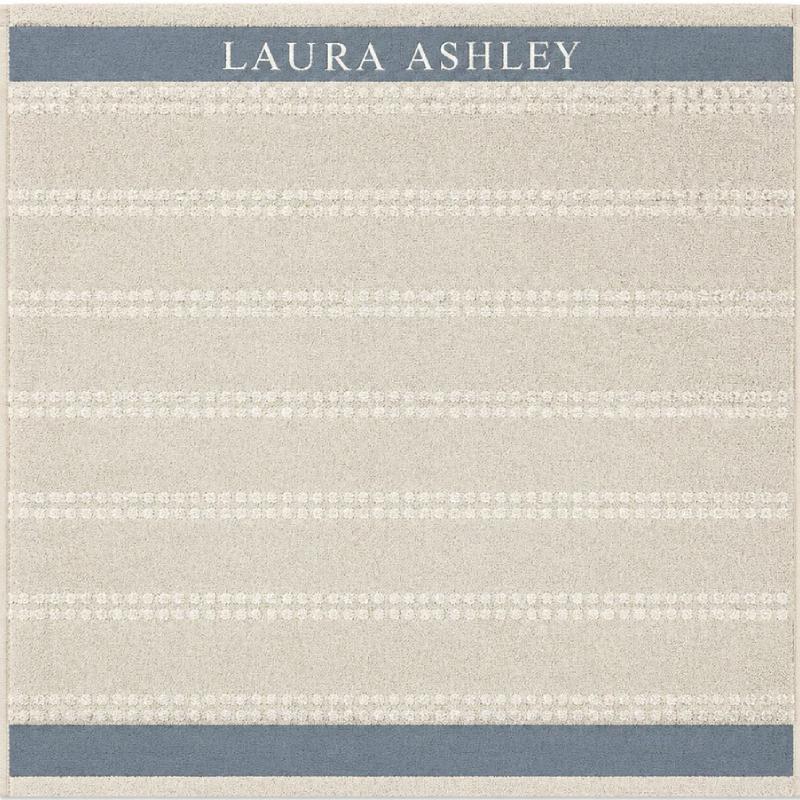 Laura Ashley Kitchen Towel - Cobblestone Horizontal Dotted Stripes