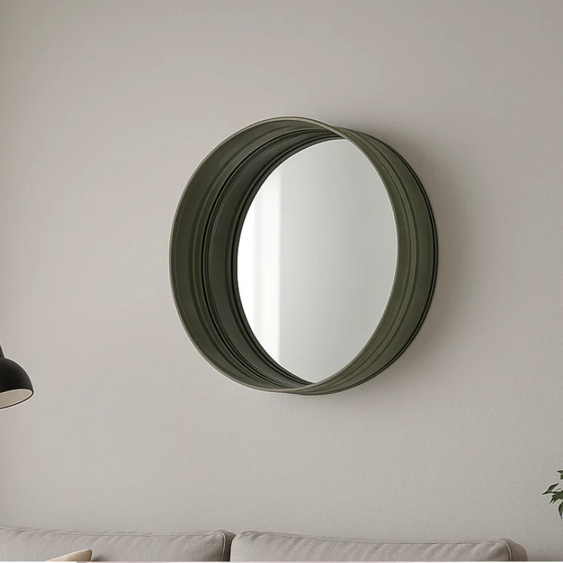 By-Boo Round Mirror in White or Green