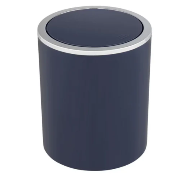 Wenko Inca Compact 2L Swing-Lid Trash Bin in Dark Blue or Old Pink