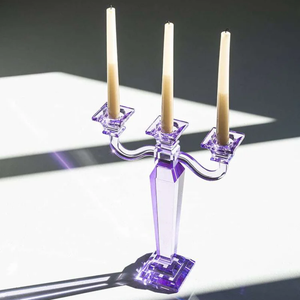 By Boo Decorative 3-Arm Candle Holder – In Presly Blue, Green & Lilac