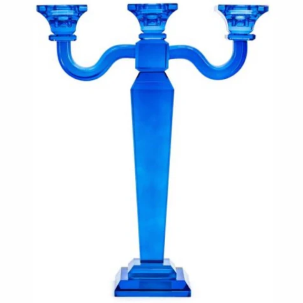 By Boo Decorative 3-Arm Candle Holder – In Presly Blue, Green & Lilac