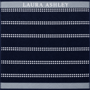 Laura Ashley Kitchen Towel - Midnight Horizontal Dotted Stripes