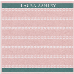 Laura Ashley Kitchen Towel - Terry Blush Horizontal Dotted Stripes