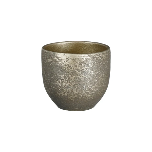 Mica Carrie Round Black Rustic Plant Pot -Medium or Small