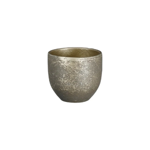 Mica Carrie Round Black Rustic Plant Pot -Medium or Small