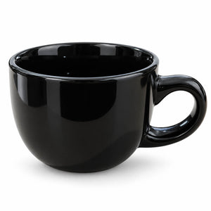 Norwood Black Ceramic Latte Mug – 11 cm
