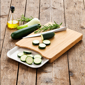 Point-Virgule Bamboo Chopping Board with Bamboo Fibre Serving Tray