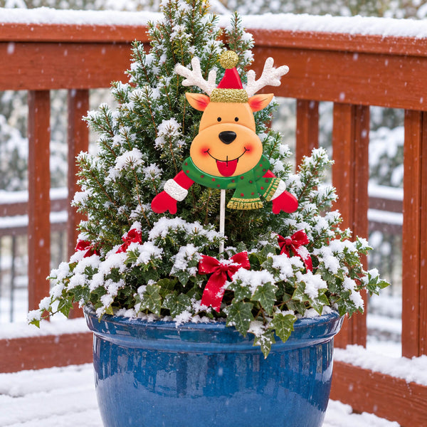 Christmas Metal Plant Stake Reindeer – 43 cm