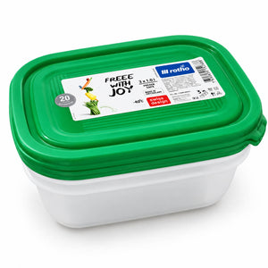 Rotho Freeze with Joy Food Containers – Set of 3 × 1 L