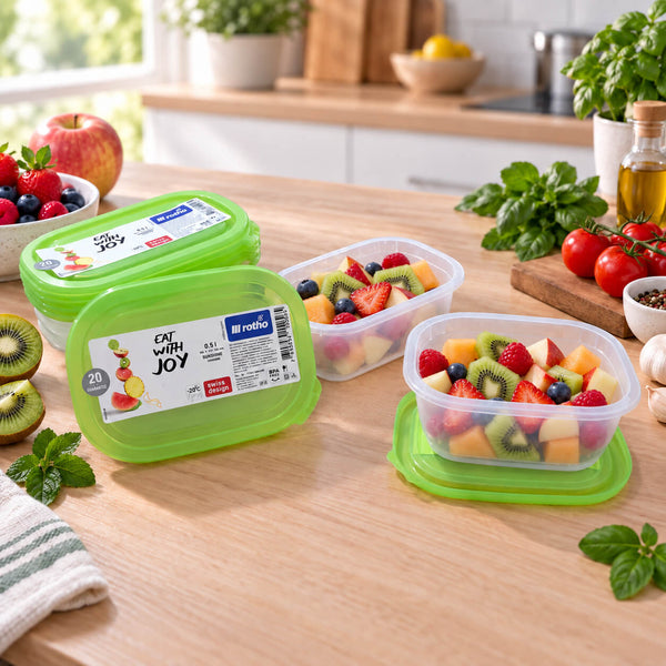 Rotho Sunshine Fresh Food Storage Box - Set of 6, 0.5L
