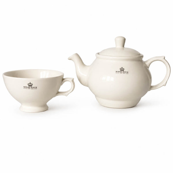 Royal Boch 2-Piece Ceramic Tea Set – Teapot & Mug – Ivory – 600 ml