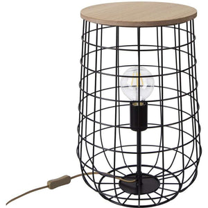 Nino Germany SILA Table Lamp – Dark Wood & Black