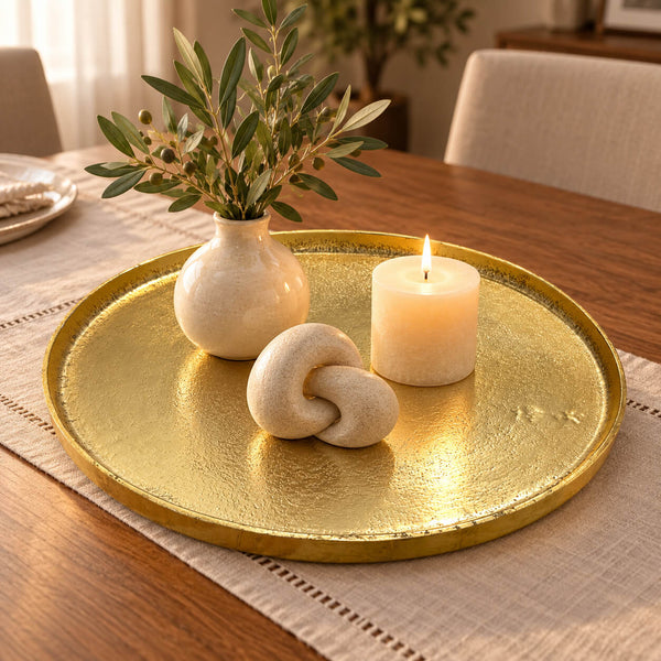 Salt&Pepper Palace Decorative Tray – Gold, Ø38 cm