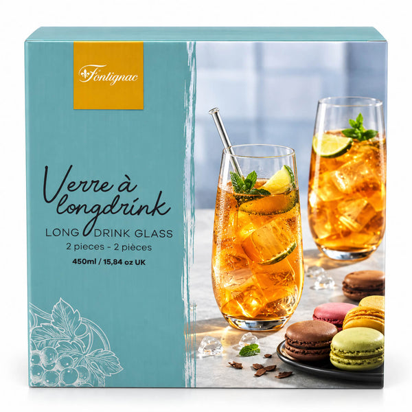 Set of 2 Longdrink glasses Fontignac 450ml